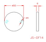 JS-DF14S Placa cubre cerradura ciega