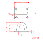 JSEP03 Pasacabos cuatro agujeros