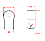 JSEW13 Presilla para puntal (para tubo de 25.4mm)