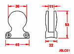 JSLC01 Pinza botón espalda redonda - para cristal 10mm