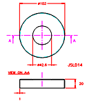 JSLD14 Cubre placa base de poste (para JSLD15)