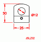 JSLZ02 Soporte espalda plana para barra metalico