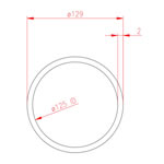 JSSMP23 Barandilla tubo - Ultra espejo - tramos de  660mm